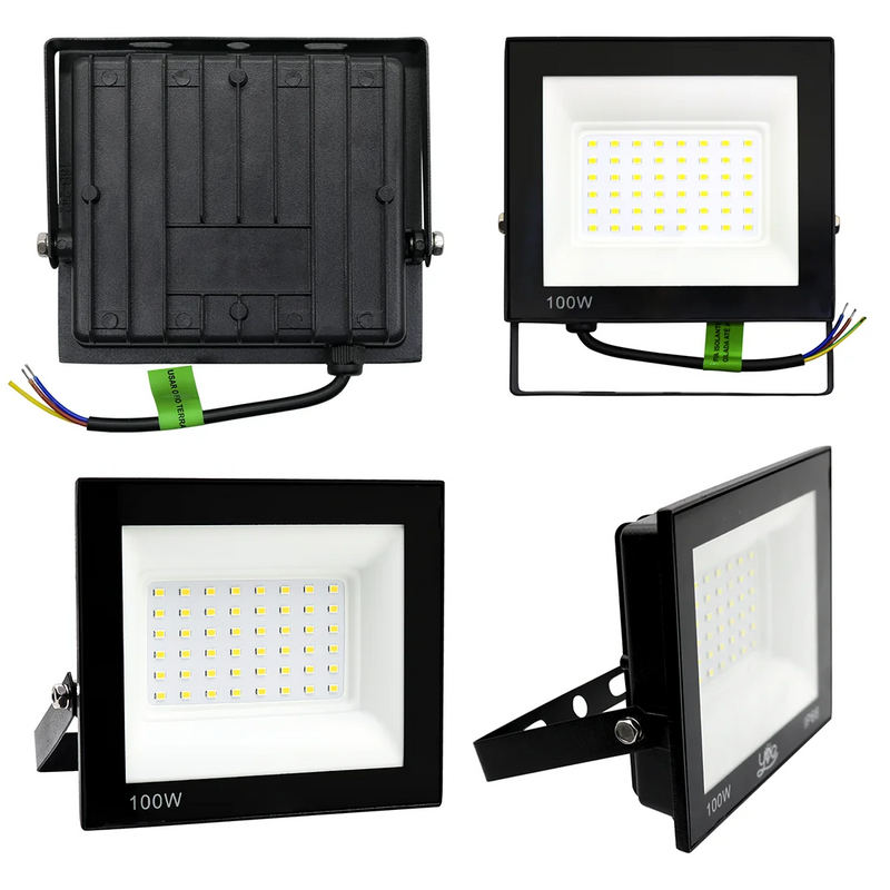 Refletor Led 100W, Bivolt, Luz Branca Forte, Impermeável