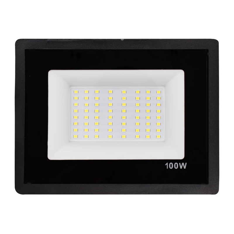 Refletor Led 100W, Bivolt, Luz Branca Forte, Impermeável