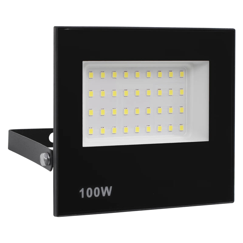 Refletor Led 100W, Bivolt, Luz Branca Forte, Impermeável