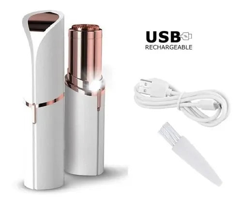 Depilador Batom Portátil Facial Buço Rosto Aparador Pelos USB